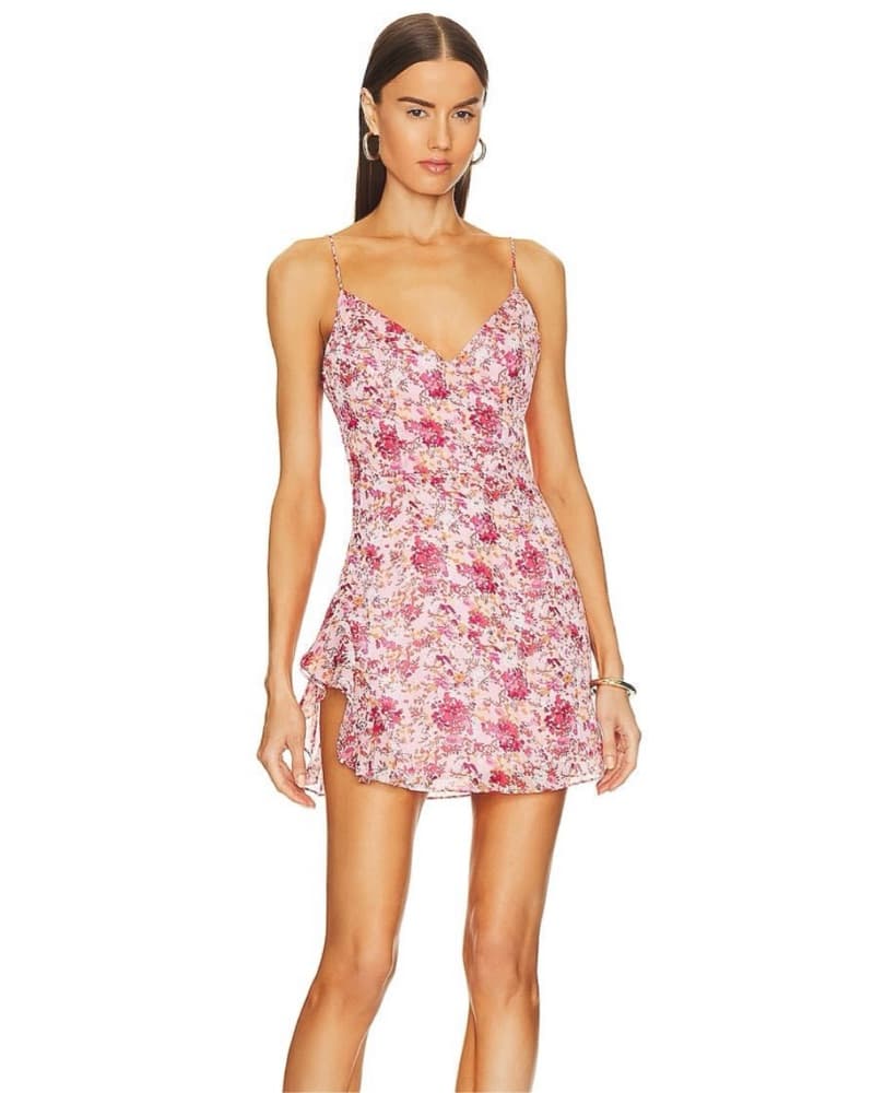 Superdown Kina Mini Dress Pink Floral - Image 1