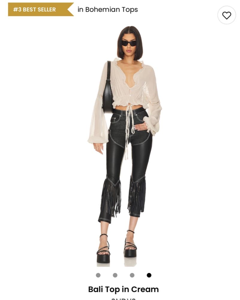 Flowy Bohemian Ruffle Blouse - Image 1