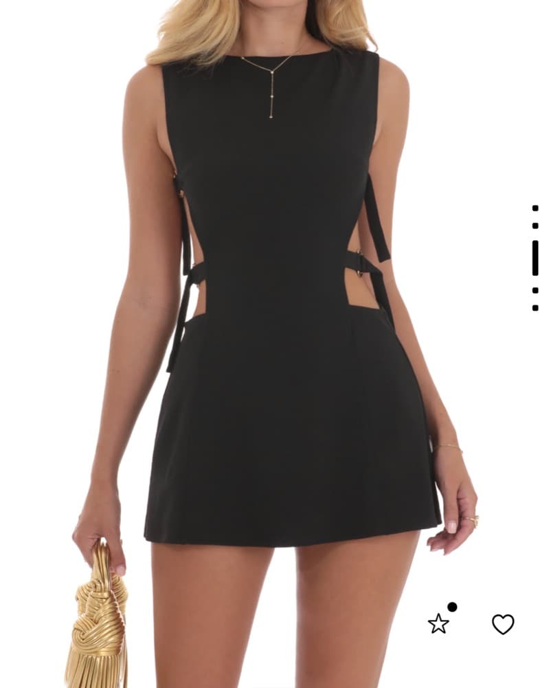 Sleek and Chic Black Cutout Mini Dress - Image 5