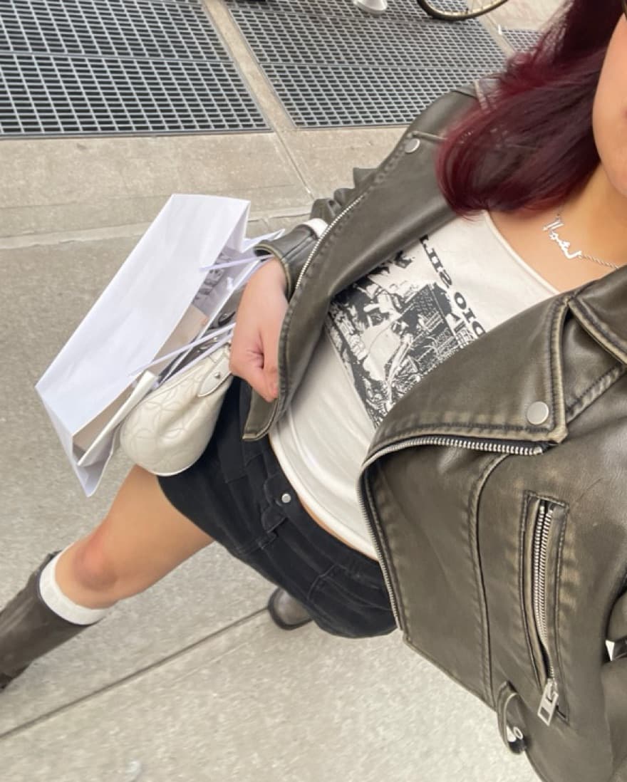 Zara Leather Jacket - Image 1