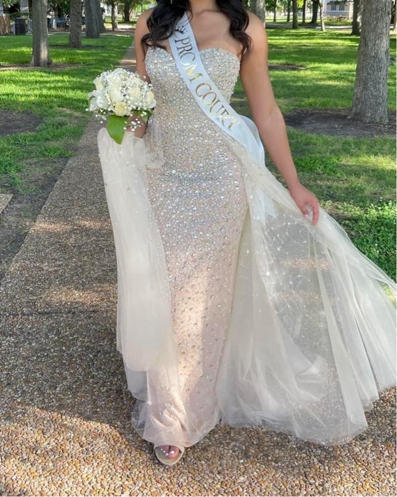 Custom Made Embellished Prom Dress - Image 1