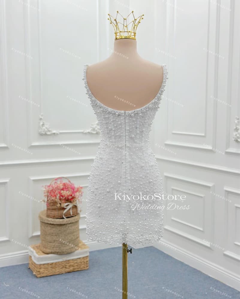 Exquisitely Beaded Pearl Wedding Dress - Image 2