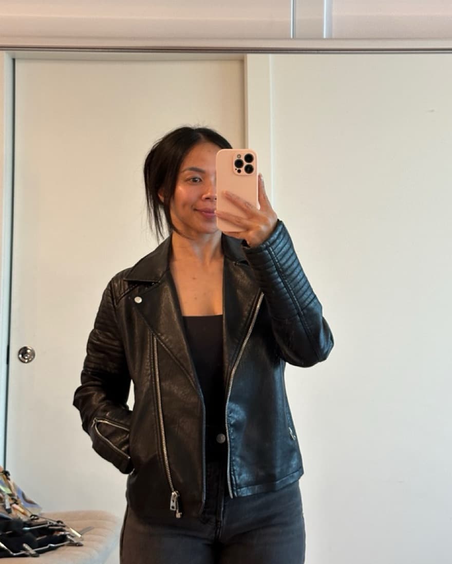 Faux Leather Moto Jacket - Image 2