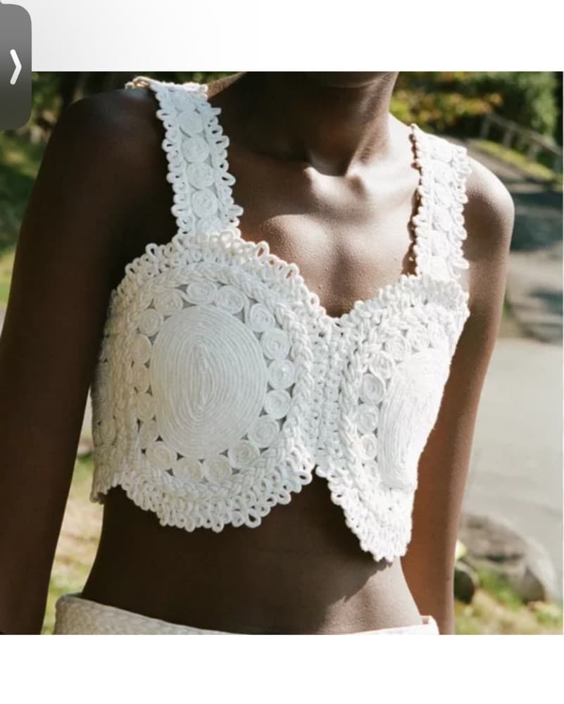 Elegant Crochet Crop Top - Image 2