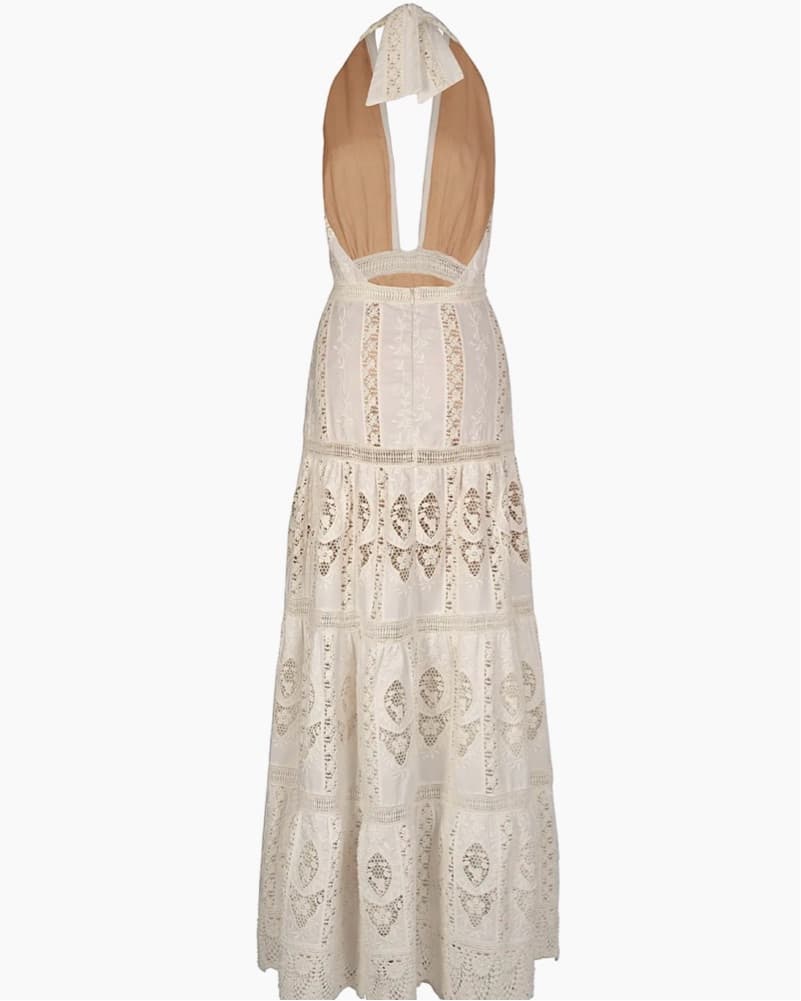 Lace Halter Maxi Dress - Image 2