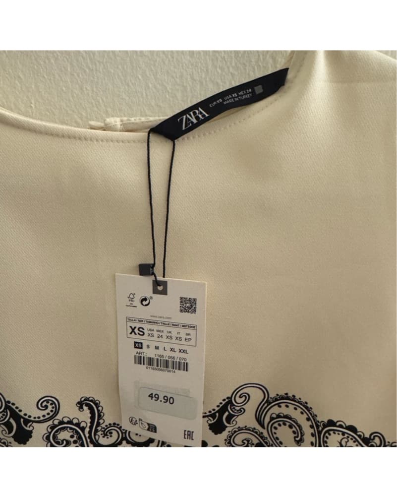 Cream and Black Tunic Dress - Image 2