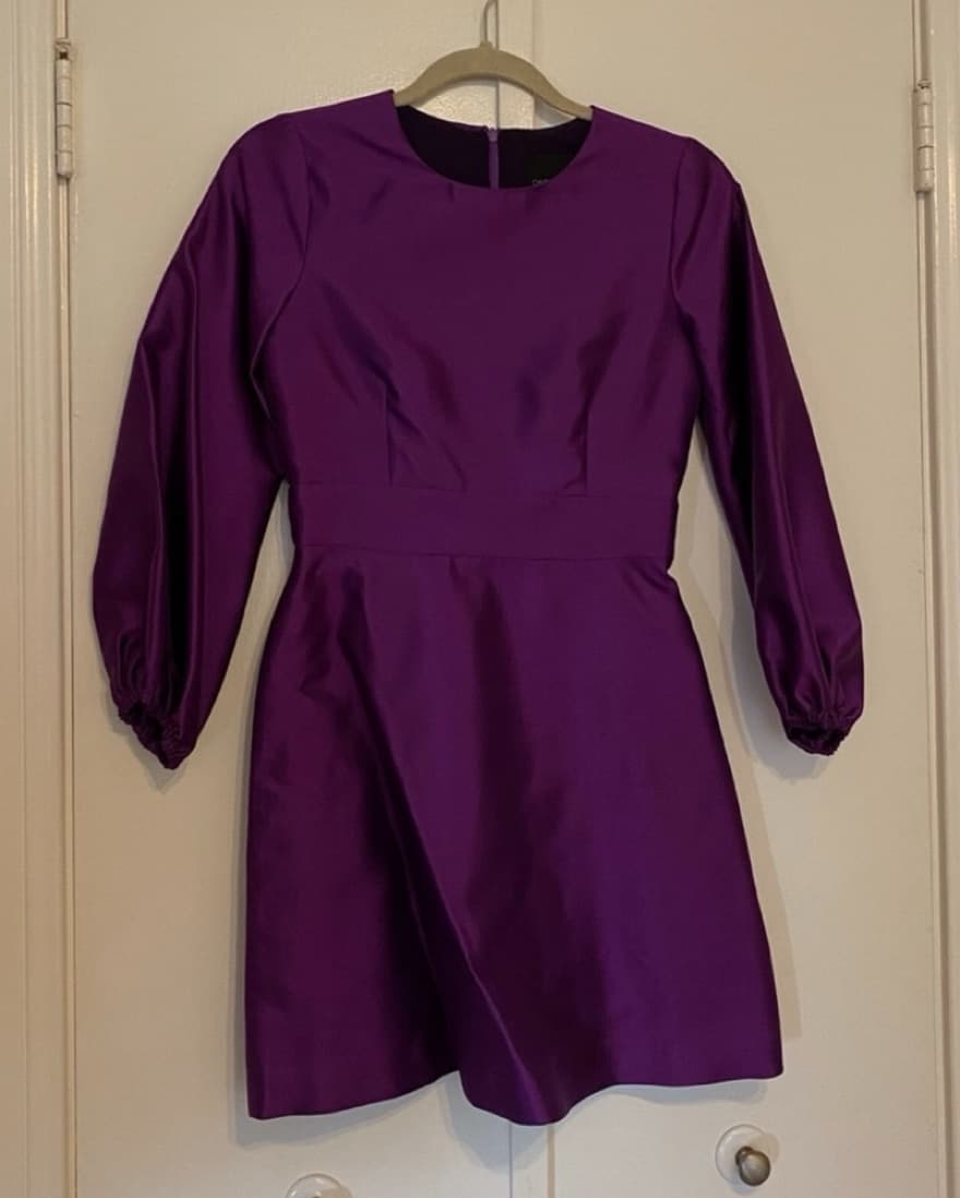 Purple Cynthia Rowley Daphne Flare Dress - Image 2