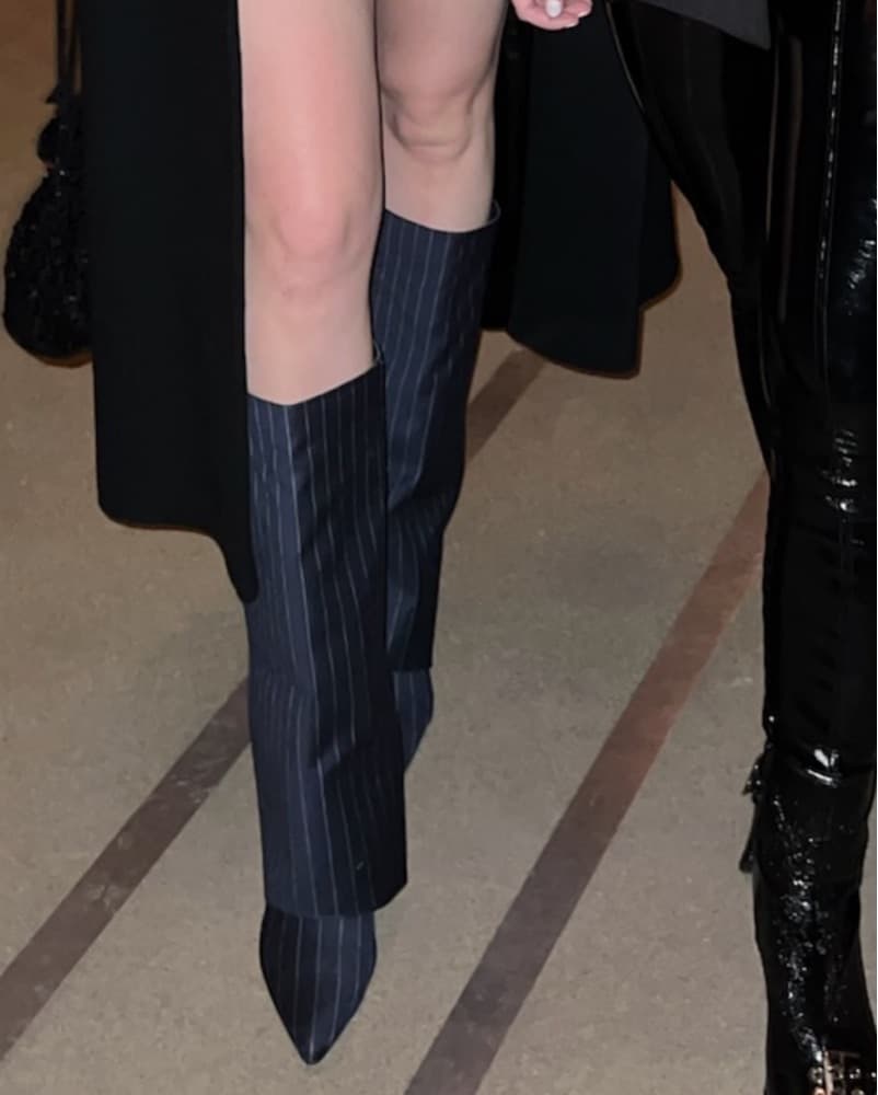 Navy Pinstriped Boors  - Image 2
