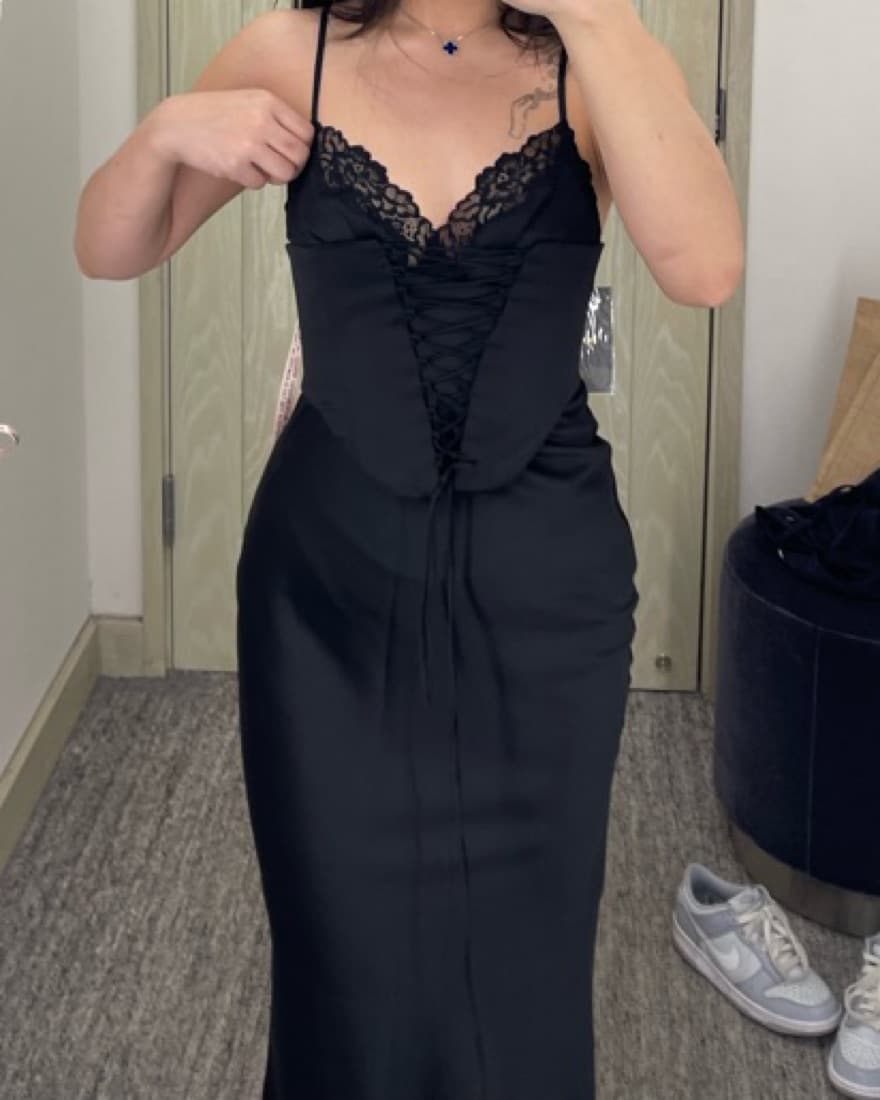 House Of CB Salma Corset Satin Slipdress - Image 2