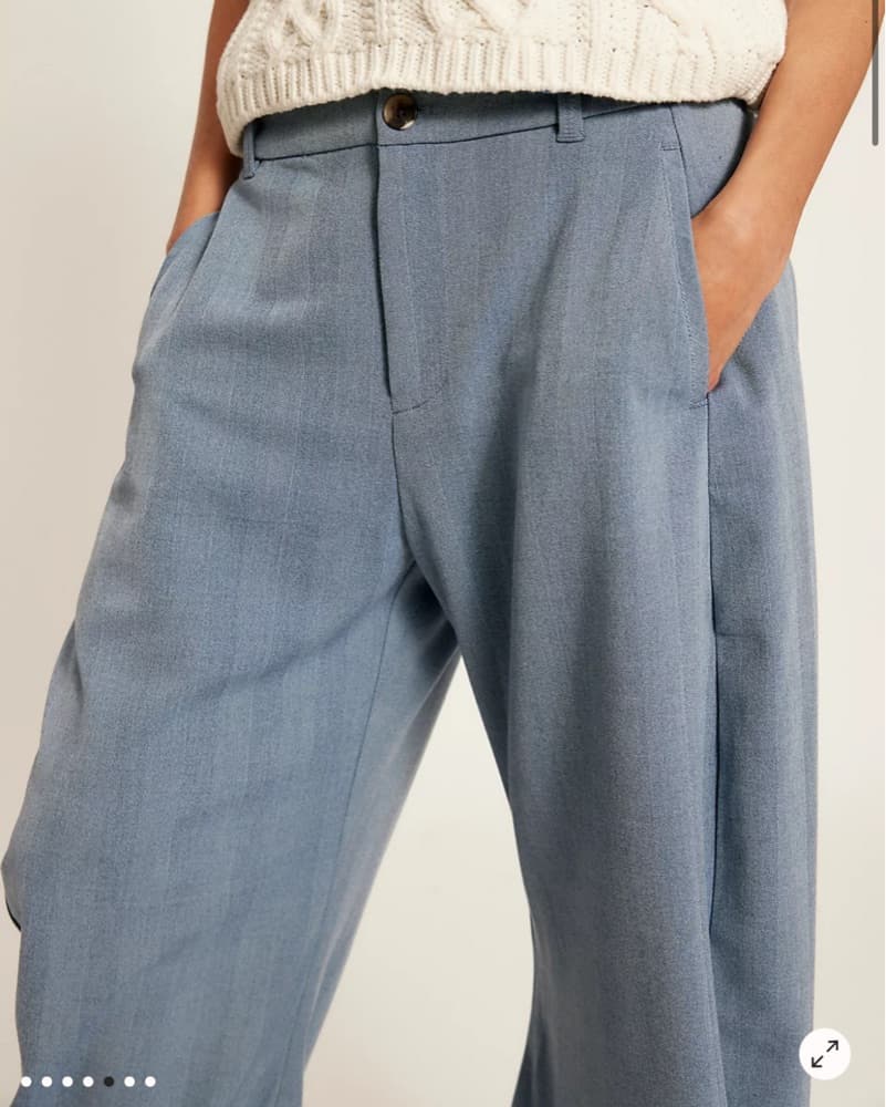 Pinstripe Barrel Trousers - Image 3