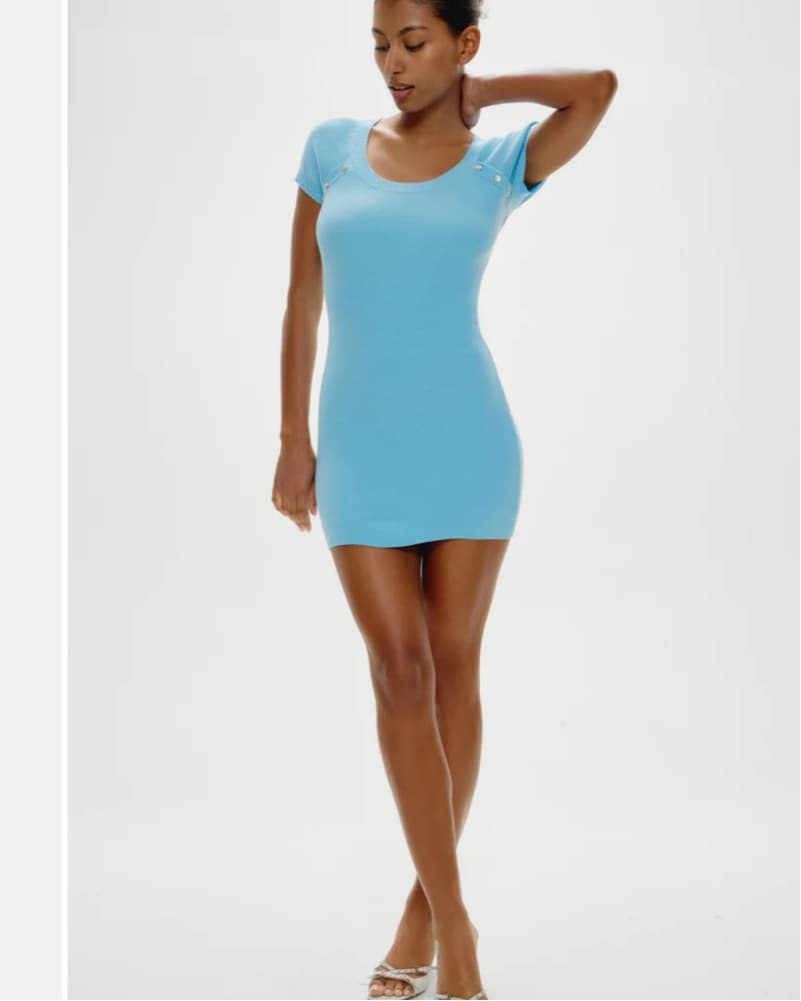 Frankies Bikinis Haze Knit Mini Dress🩵 - Image 2