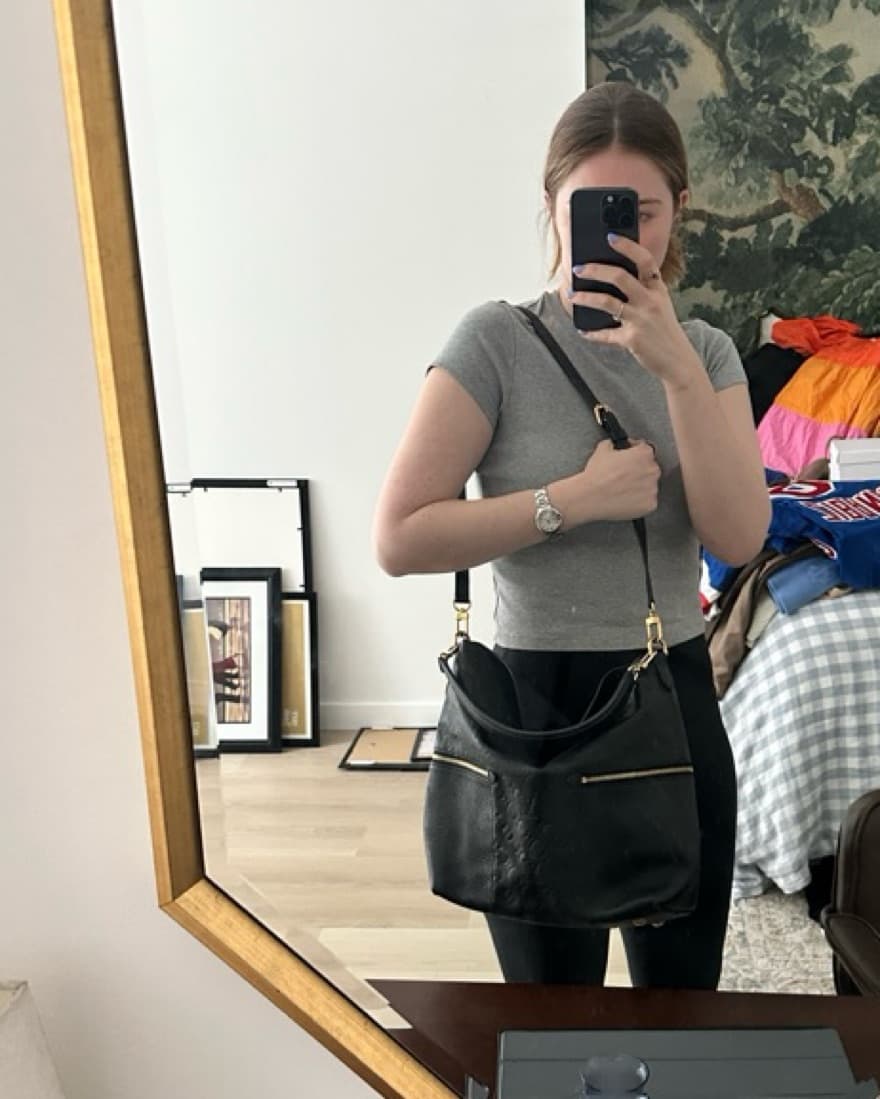 Louis Vuitton Black Leather Bag - Image 4