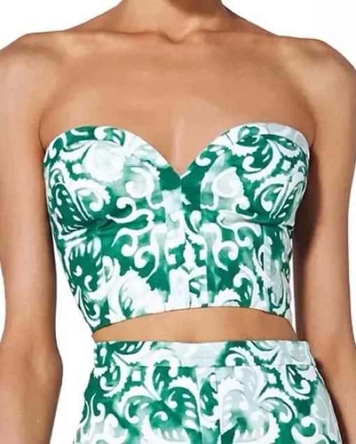 Alexis Green Floral Bustier - Image 3