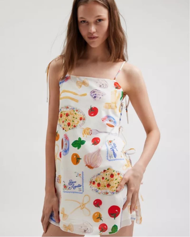 Playful Fruit and Floral Print Dress - Image 2
