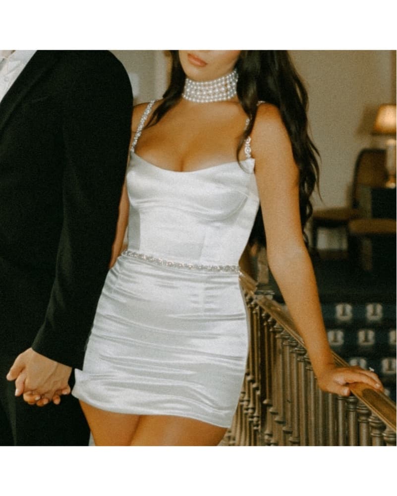 Bronx And Banco White Mini Dress  - Image 1