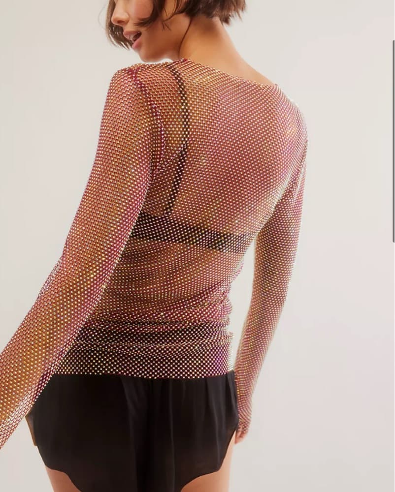 Freepeople Sparkle Mesh Longsleeve - Image 2