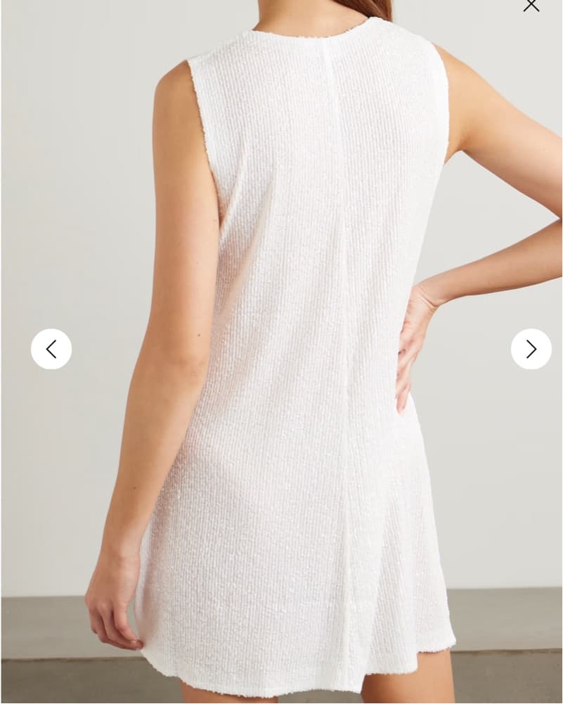 White Sequin Mini Dress - Image 2
