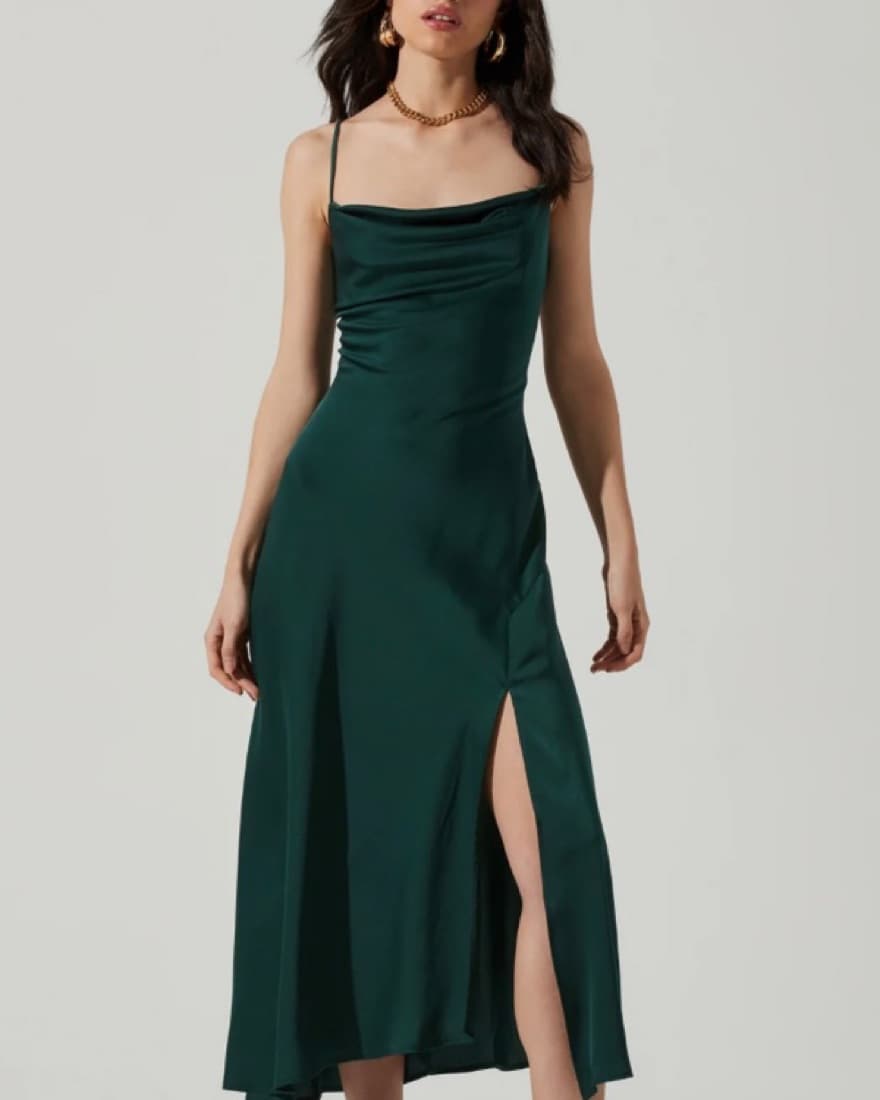 ASTR The Label Hunter Green Gaia Dress - Image 1