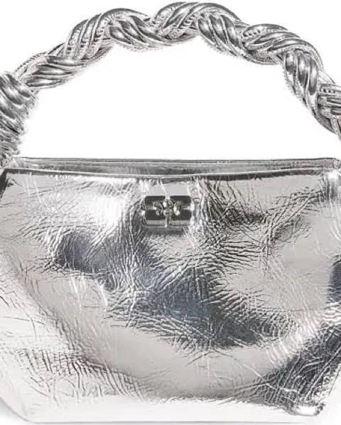 Metallic Silver Shoulder Bag - Image 4