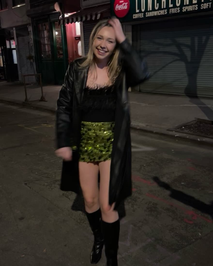 Green Sequin Skirt  - Image 1