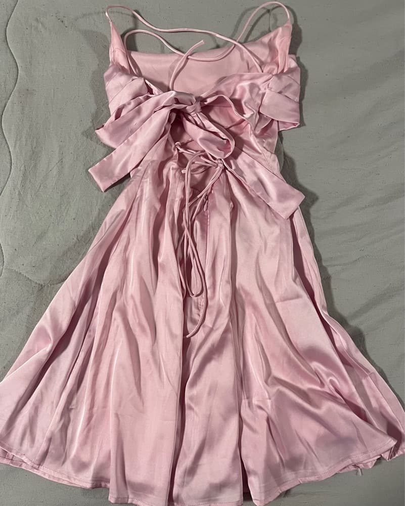 lucy in the sky light pink mini dress - Image 2