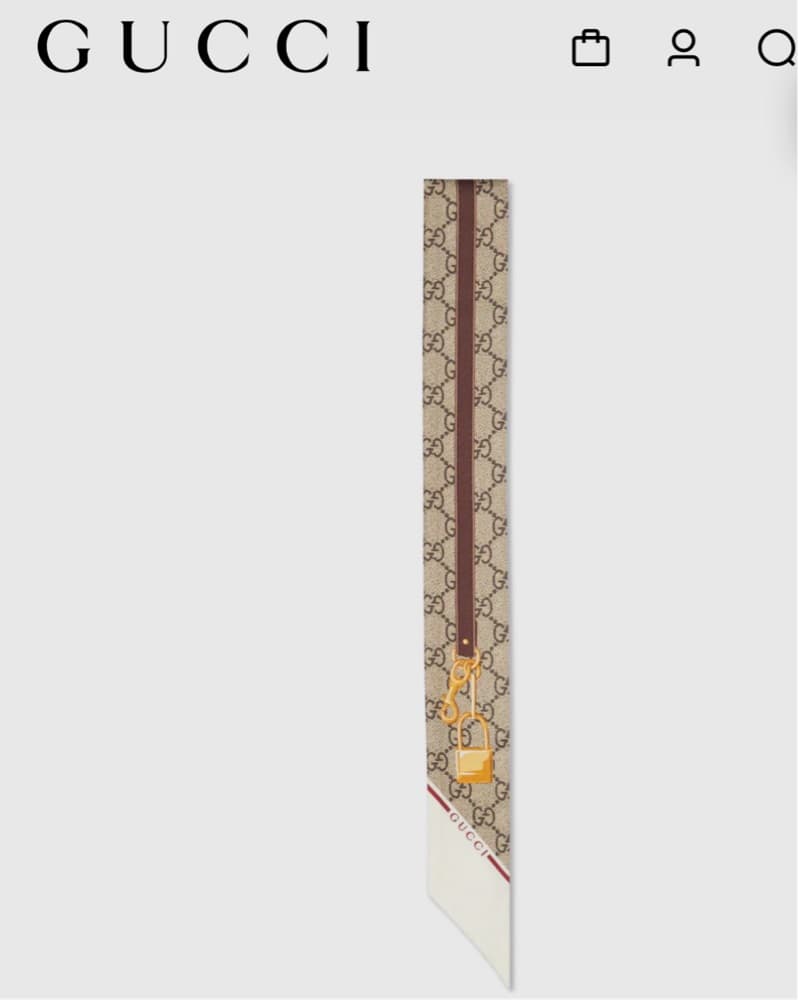 Gucci Printed silk twill ribbon - Image 3