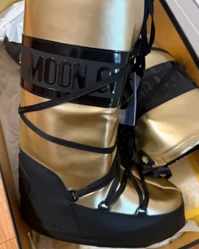 Black And Gold Moon Boots  - Image 2