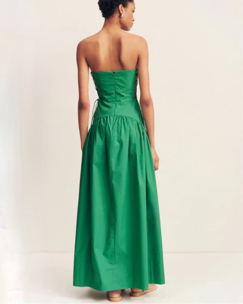 Shona Joy Green Strapless Maxi Dress - Image 4
