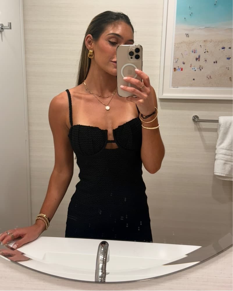 Montce Black Crochet Dress - Image 3