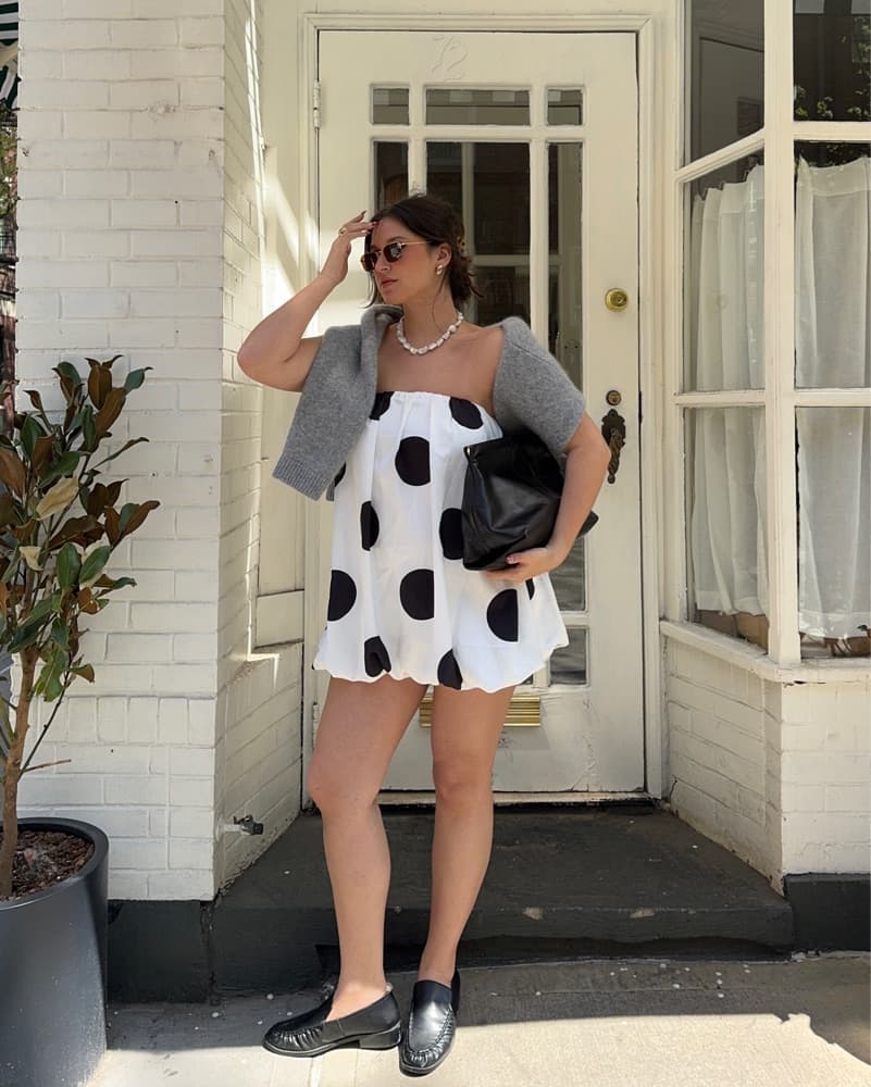 Mini Polka Dot Balloon Dress - Image 1