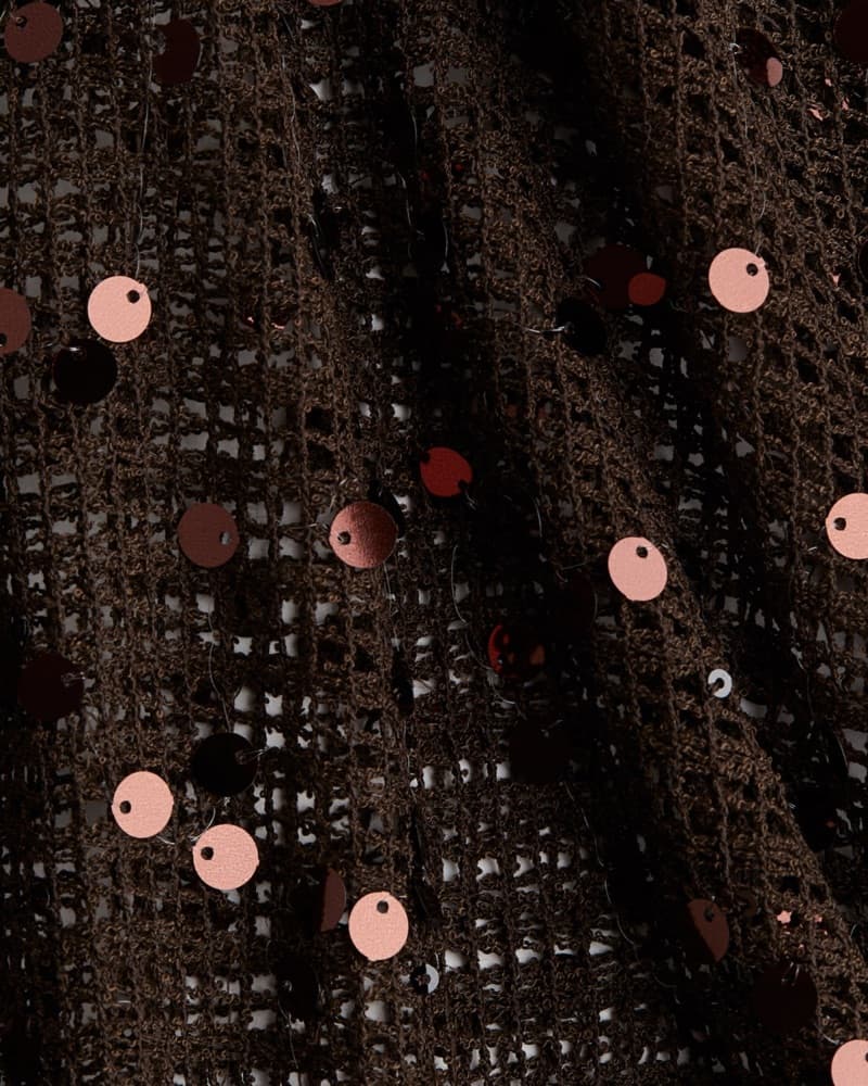 Brown Sequined Cover Up Dress - Image 4