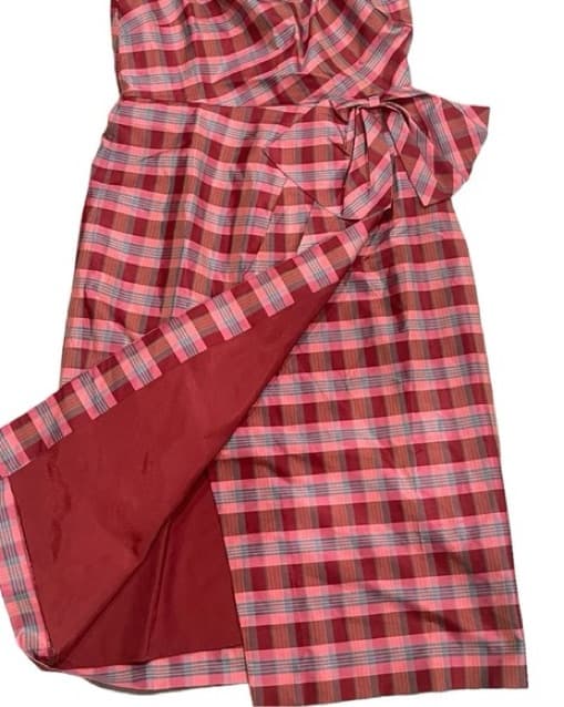 J Crew Plaid One Shoulder dress - Image 2