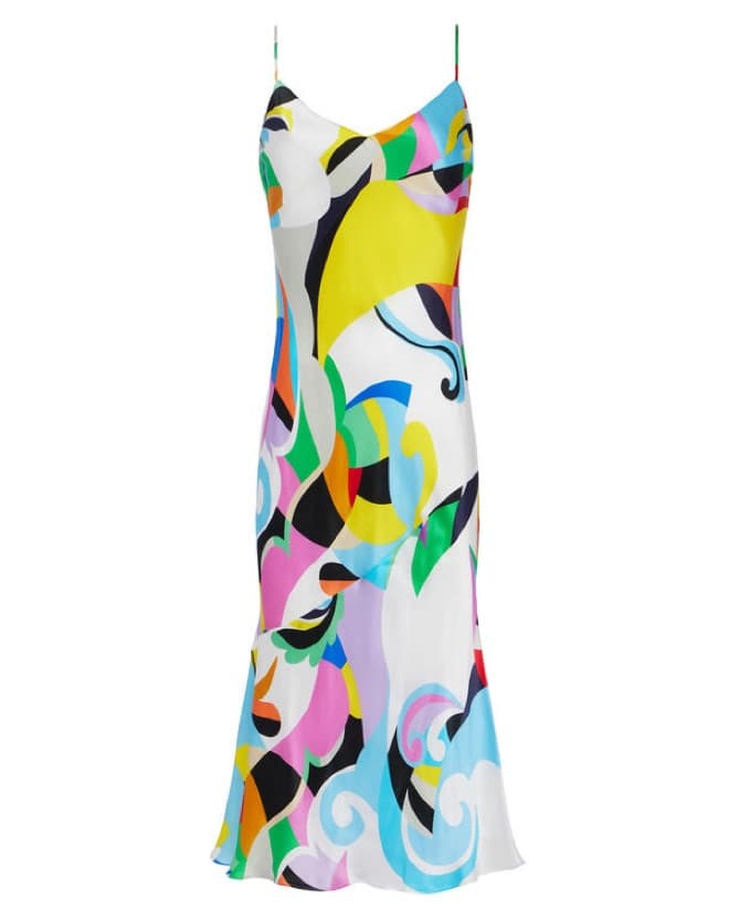 Silk Midi Slip Dress - Image 1