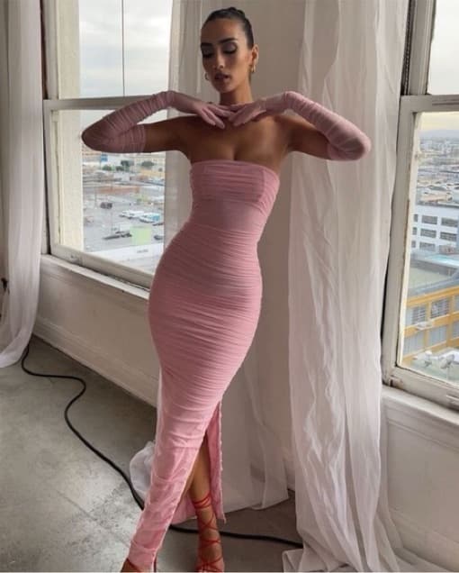 House of CB pink maxi dress - Image 1