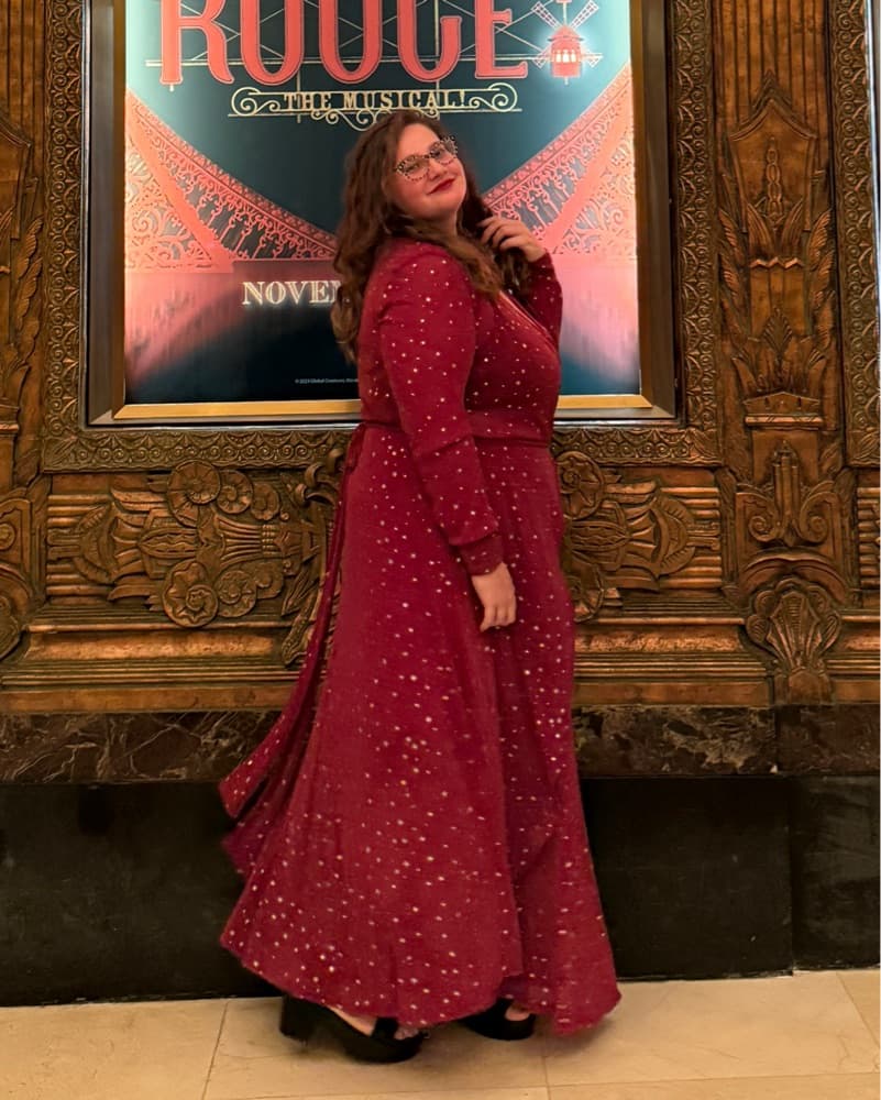Red Celestial Unique Vintage Maxi Dress - Image 3