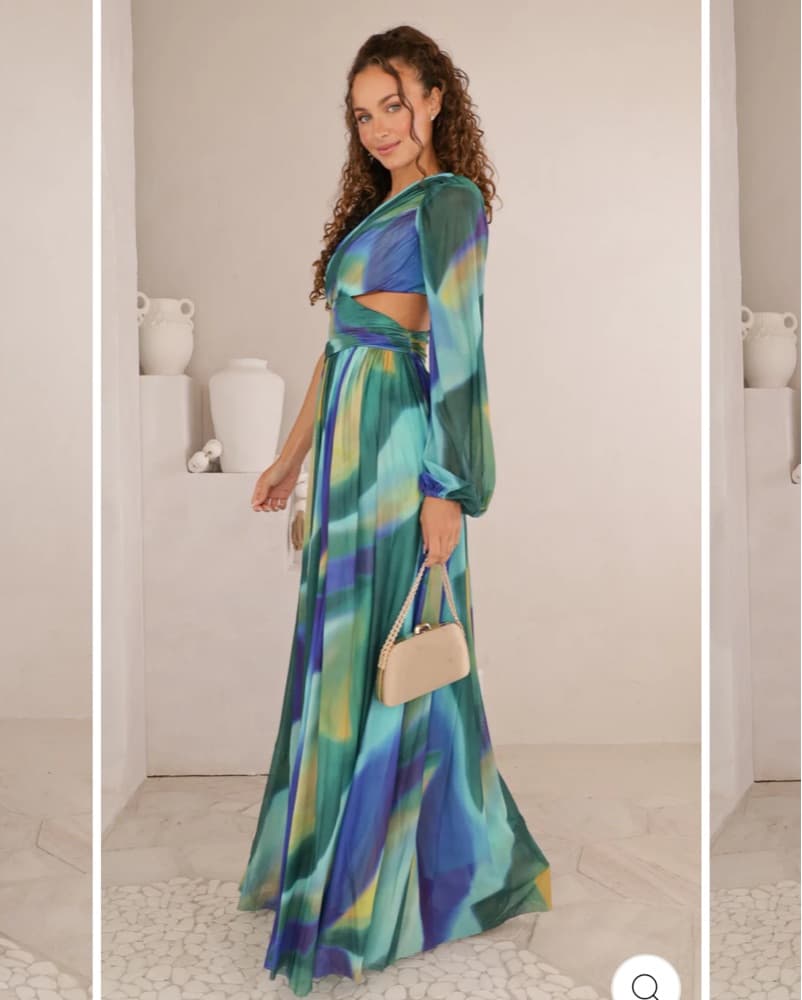 Vibrant Colorful Maxi Dress - Image 2