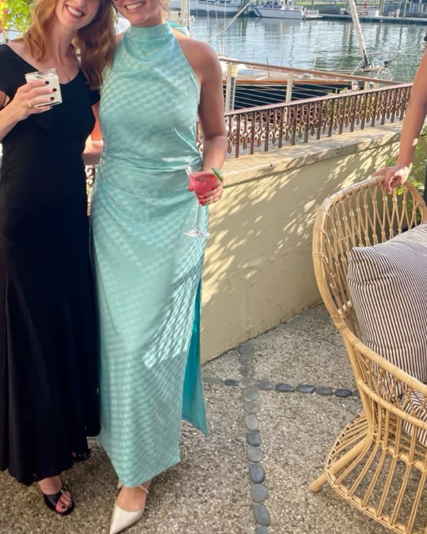 Blue formal High Neck Dress - Image 2