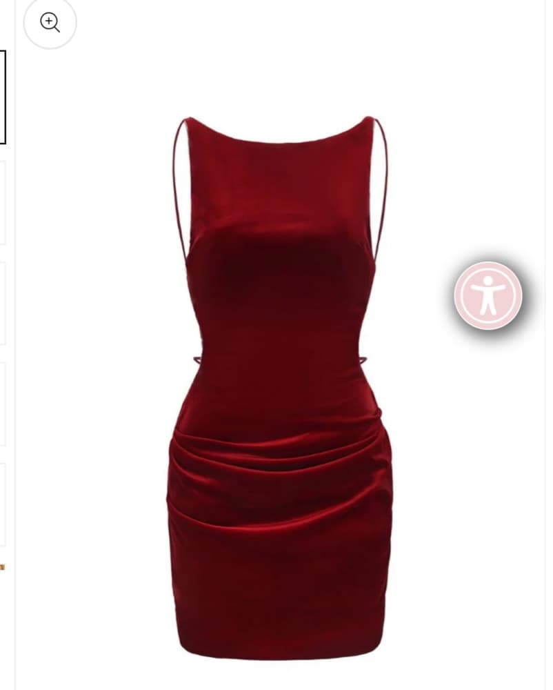 Velvet Red Dress - Image 1