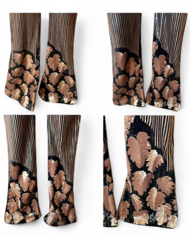 Black & gold Striped Sequin Jumpsuit - Image 5