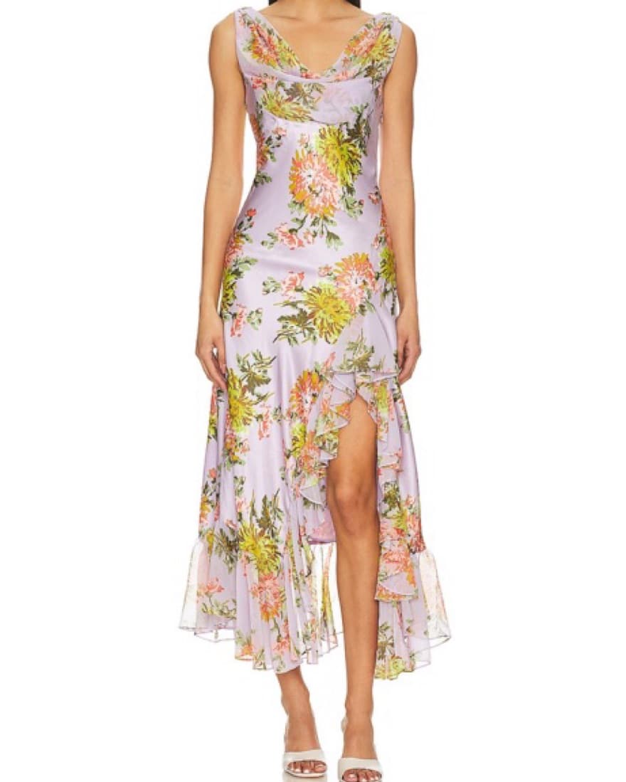 Cinq A Sept Chrysanthemum Dress Lilac - Image 1