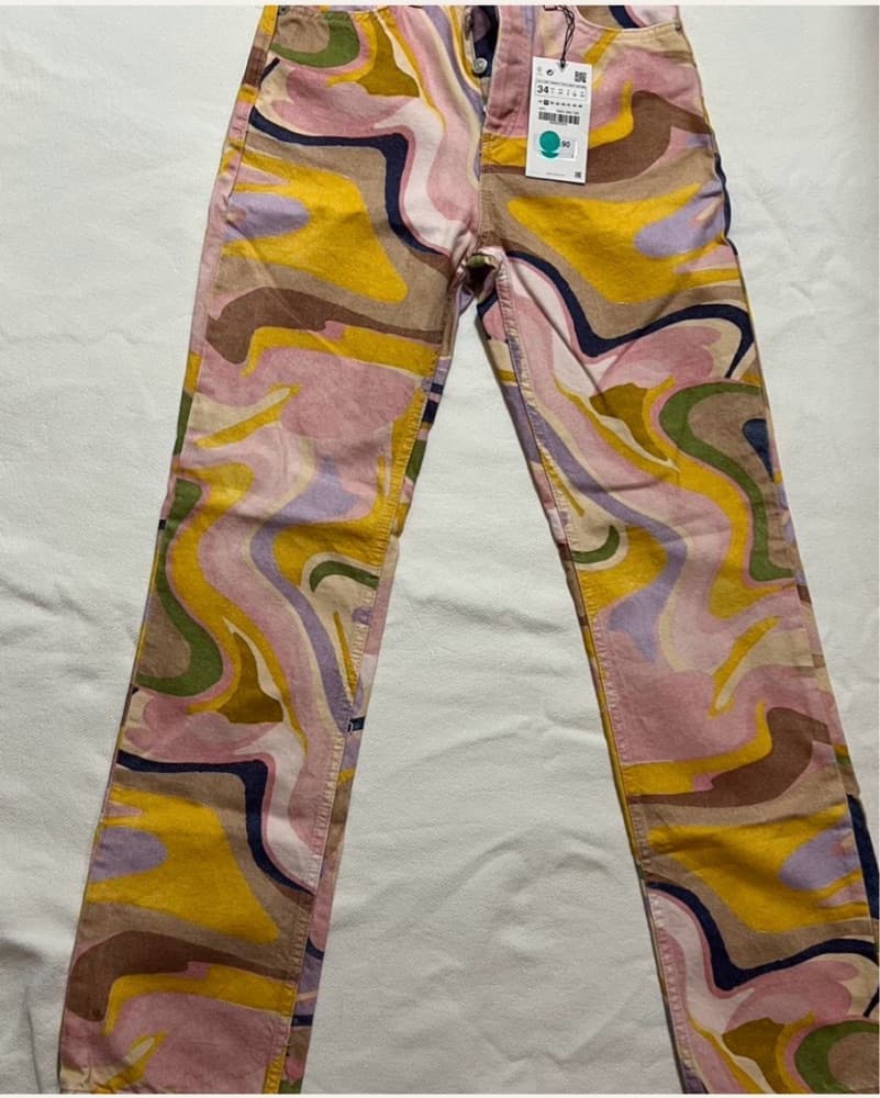 Multi-colored zara straight leg - Image 5