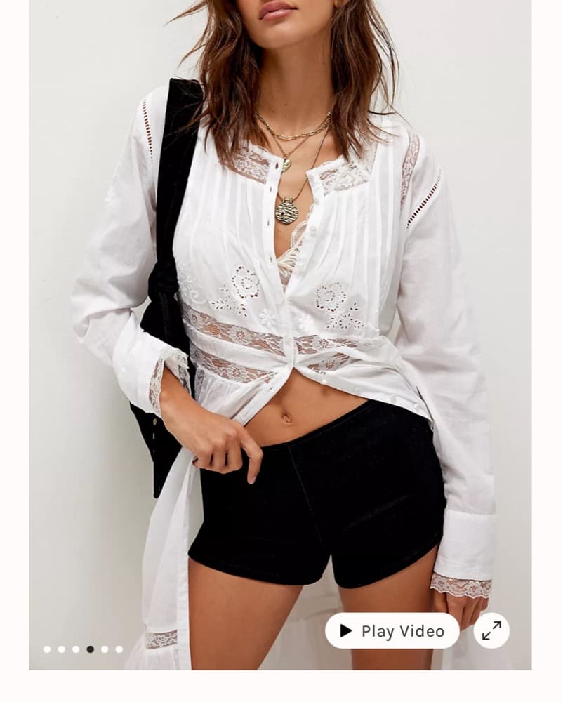 Free People Black Micro mini shorts  - Image 1