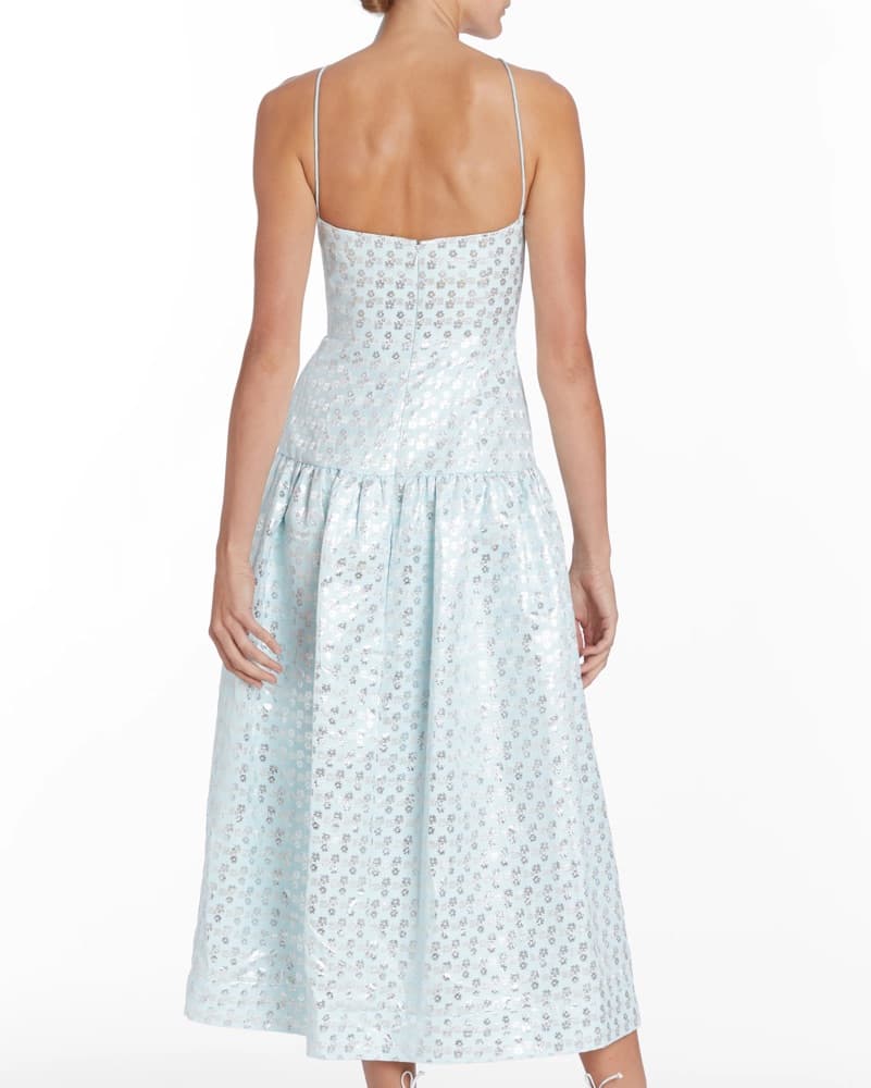 Coralie Daisy Brocade Drop Waist Midi Dr - Image 6