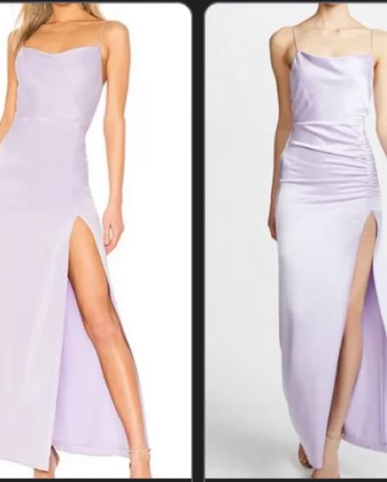 Alice & Olivia Lavender Satin Gown - Image 2