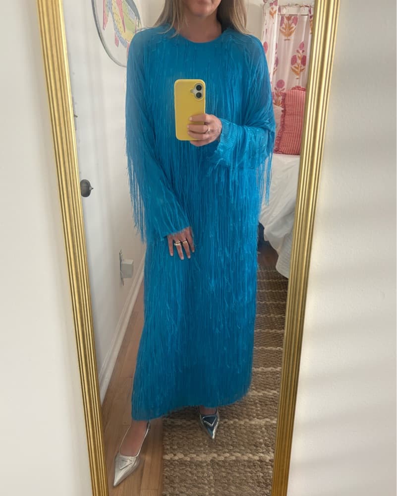 Asos Blue All Over Fringe Maxi - Image 4