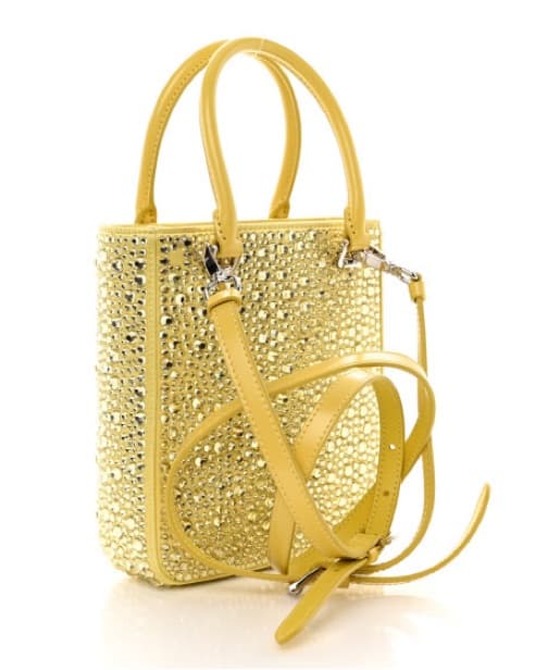 $2,500 Prada Butter Yellow Studded Bag - Image 4