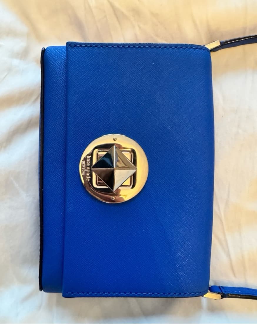 Stylish Blue Kate Spade Crossbody Bag - Image 1