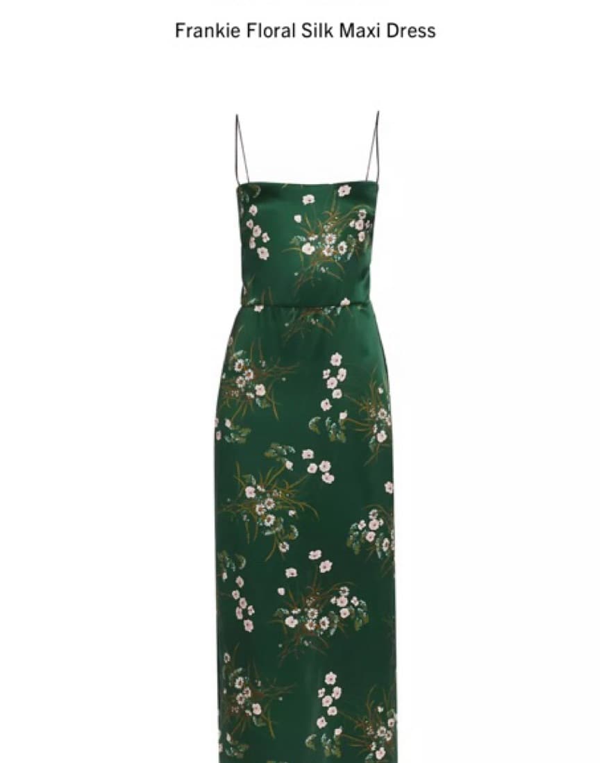 Reformation Frankie Silk Dress In Buena - Image 1
