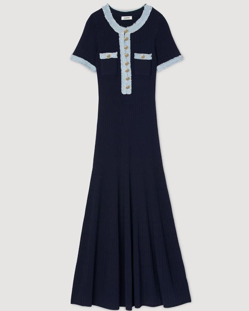 Sandro Navy Blue Maxi Dress - Image 1