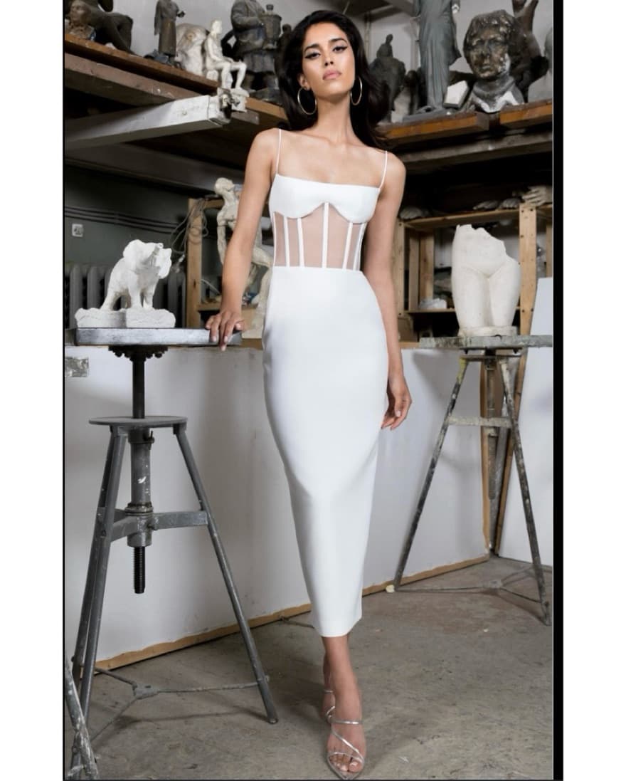 Rosario Sheer Bustier Dress - Image 1